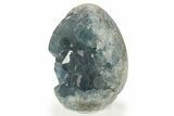 Crystal Filled Celestine (Celestite) Egg Geode - Madagascar #287116-2